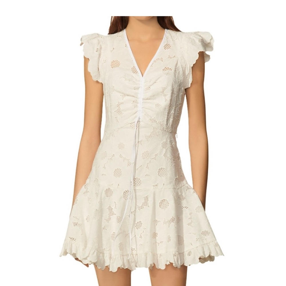 Elegant White Lace Mini Dress